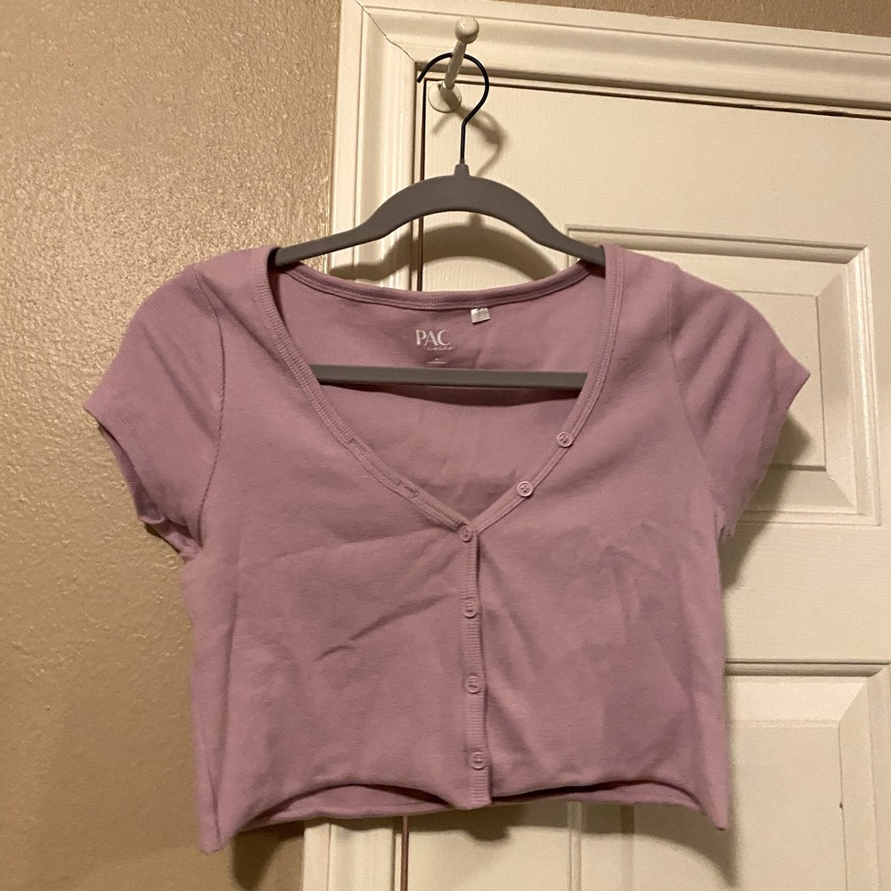 light purple/lavender crop top from PACSUN